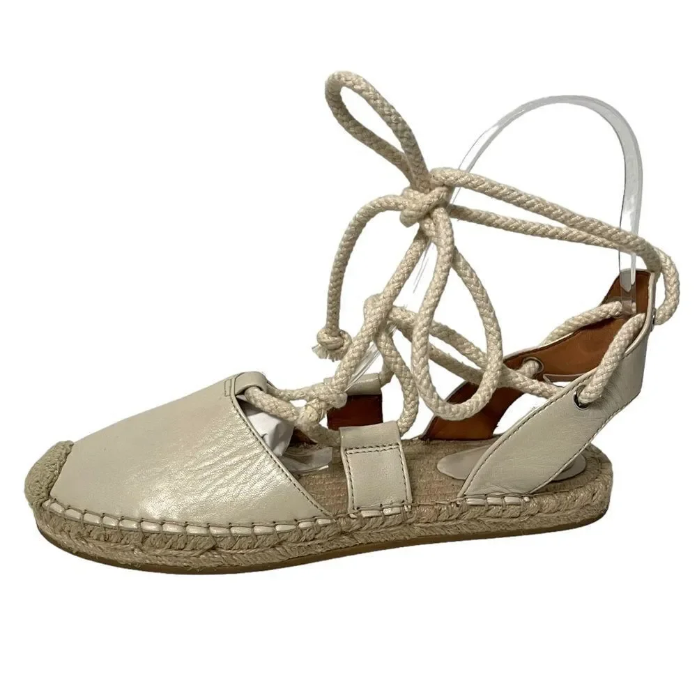 & OTHER STORIES D’Orsay Ankle Wrap Tie Espadrilles 37